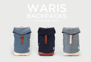 waris backpacks denim by pure waste